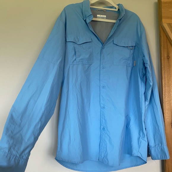 Other - Colombia PFG Sportswear Breathable Button Down Long Sleeve fishing Blue Size M